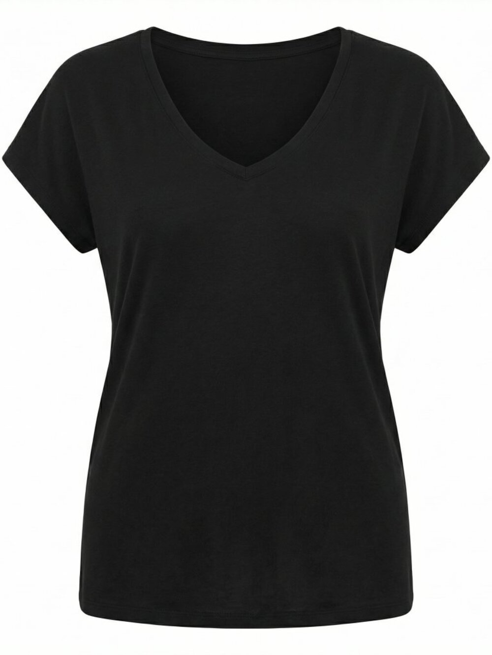Cable‎ Gauge Women's Black V neck Short Sleeve Lightweight Knit Pullover Top L